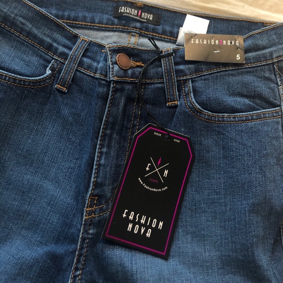 Distressed Fashion Nova High Waisted Jeans